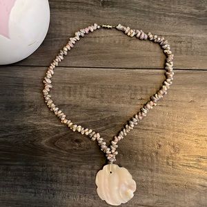 Handmade Artisan seashell necklace. Gently worn.